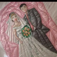 لحاف عروس دامادبرجسته|رختخواب، بالش، پتو|محمدیه-قزوین, |دیوار