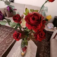 گل با گلدان