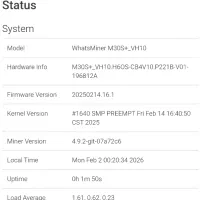 ماینر m30s+ 98 vh 10