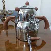 کتری وقوری شیر دار استیل