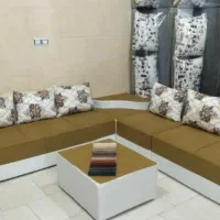 مبل راحتی ال،)  با پارچه های رنگارنگ|مبلمان خانگی و میز عسلی|تهران, شهرک شریفی|دیوار