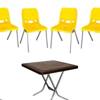 صندلی پلاستیکی پایه فلزی