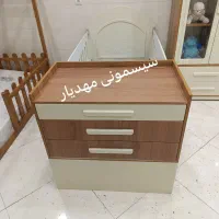 تخت کمد کودک مدل نهال کرم رنگ|تخت و صندلی بچه|رامسر, |دیوار