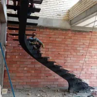 پله گرد پله دکوراتیو پله آهنی پله فلزی پله تک شاسی|مصالح و تجهیزات ساختمان|مشهد, گرجی علیا|دیوار