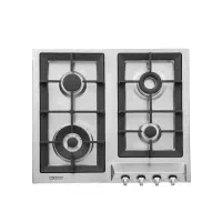 گاز رومیزی ۴ شعله استیل البرز (شیشه‌ای و استیل)