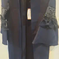 مانتوی مجلسی نو سرمه ای سایز ۳۸