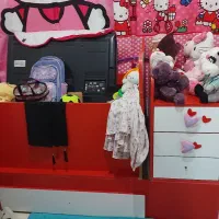 کمد و کتابخانه ک تخت کودک