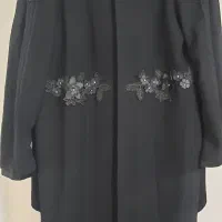 مانتو مجلسی شیک مشکی ذاغ سایز ۴۸