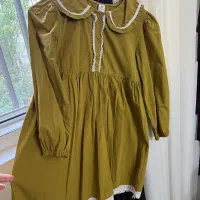 پیراهن رنگ خردلی کاملا نو|لباس|ساری, |دیوار