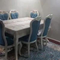میز‌ غذا‌ خوری‌ شش نفره‌ چوب‌ سفید‌|میز و صندلی غذاخوری|اسلام‌شهر, مطهری|دیوار