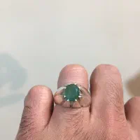 انگشتر زمرد زامبیا رکاب نقره