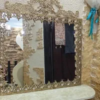 آینه کنسول برنجی تروتمیز|بوفه، ویترین، کنسول|قرچک, شهرک الحدید|دیوار
