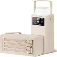 پاوربانک 50000 whitefast فست شارژ با چراغ قوه