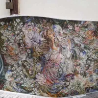 فرش6متری پشم دستریس و گیاهی وتابلوفرش پرابریشم