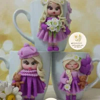 ماگ عروسکی مناسب جهیزیه هدیه تولد کادو