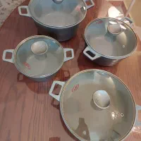 سرویس 8 پارچه قابلمه و تابه گرانیت نالینو