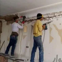 تخریب کار با تجربه (اوپن شومینه نور مخفی ) بنایی