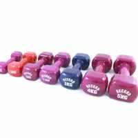 دمبل ورزشی رنگی چدنی روکش دار