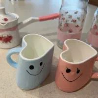 ماگ فانتزی قلبی شیرجوش سرامیکی نو ترک
