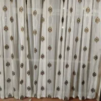 پرده حریر و آستر و میخ پرده