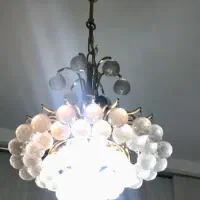 لوستر برنجی با کریستال