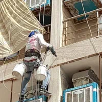 پیچ رولپلاکنما و شستشوی نما با طناب بدون داربست