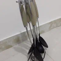 سرویس کفگیر ملاقه نسوز با پایه (استند)|ظروف پختوپز|الوند, |دیوار