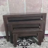 میز عسلی قهوه‌ای