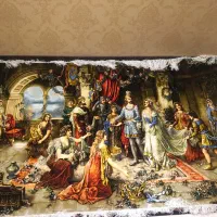 تابلو فرش دستبافت تبریز تاج گذاری|تابلو فرش|تهران, دروس|دیوار