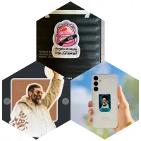 بر‌چسب‌‌ پشت گوشی ایران و رهبری