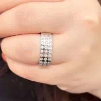 ست حلقه جواهر تمام نقره مدل روکارنگین|بدلیجات|تبریز, |دیوار