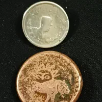 سکه پانصد دینار رضاشاه و سکه فلوس نادرشاه