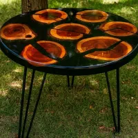میز جلو مبلی چوب و رزین