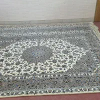 فرش دستباف ۶ متری کاشان،سه رنگ ابریشم