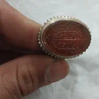 انگشتر  عقیق خطی رکاب دوقاب|جواهرات|شیراز, قلعه نو|دیوار