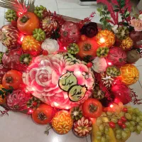 حکاکی هندوانه و میوه آرایی یلدا