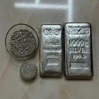 نقره ۹۹۹۹ ساچمه و شمش