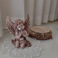 مجسمه فرشته پلی استر پتینه شده