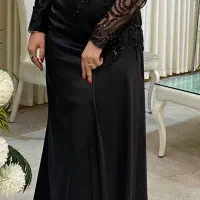 لباس مجلسی بلند مشکی سایز ۴۲