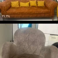 فروش یک دست مبل راحتی با میز وسط|مبلمان خانگی و میز عسلی|شاهینشهر, عطار|دیوار