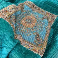 لحاف کرسی دستدوز پولوسو سلطنتی بالوازم کامل سفارشی|رختخواب، بالش، پتو|تهران, شهرک ولیعصر جنوبی|دیوار