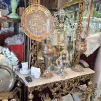فروش و خرید آینه شمعدان برنجی|کلکسیون اشیاء عتیقه|مشهد, دانش|دیوار