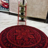 فرش گرد قرمز