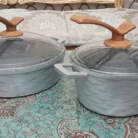 ست قابلمه ۱۴ تیکه  گرانیتی با تابه رژیمی