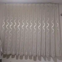 ۲ عدد پرده اتاق خواب و یک پرده آشپزخانه|پرده، رانر، رومیزی|سمنان, |دیوار