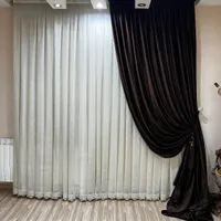 پرده کامل با میل پرده و آستر|پرده، رانر، رومیزی|رشت, دیانتی|دیوار