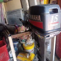 فروش موتور15یاماها اصل ژاپن  با تشت 14|قایق و سایر وسایل نقلیه|لامرد, |دیوار