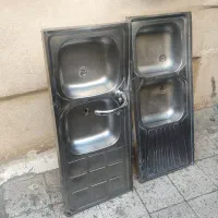 سینک اخوان دو لگن با شیر اهرمی