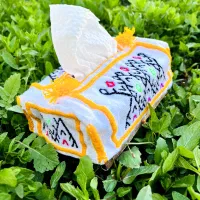 جا دستمال کاغذی بافتنی