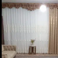 باسلام یک عدد پرده توری سفید فروشی